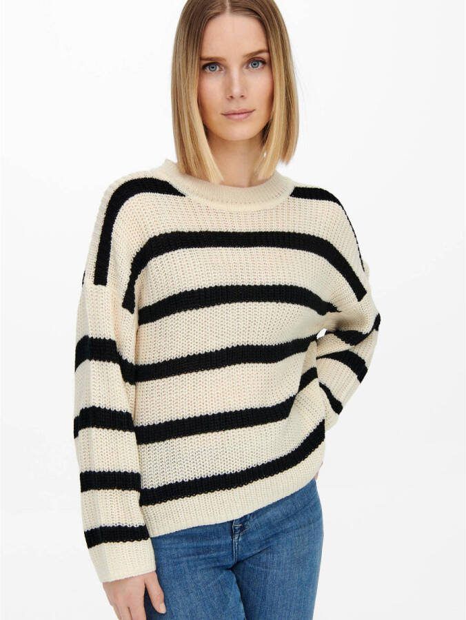 Jacqueline de Yong Crème Acryl Gebreide Kleding Herfst Winter Collectie Multicolor Dames