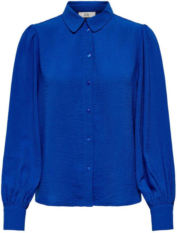 JDY geweven blouse DIVYA met plooien blauw