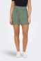 JDY high waist straight fit short GRY met textuur groen - Thumbnail 1