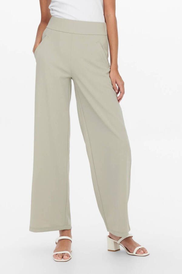 JDY high waist wide leg broek LOUISVILLE lichtgroen