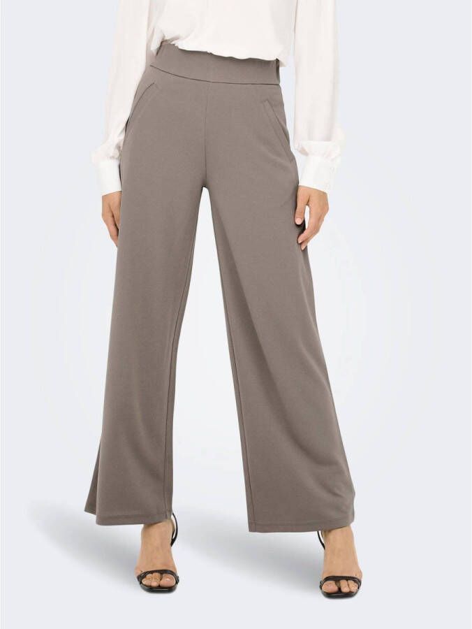 JDY high waist wide leg broek LOUISVILLE taupe
