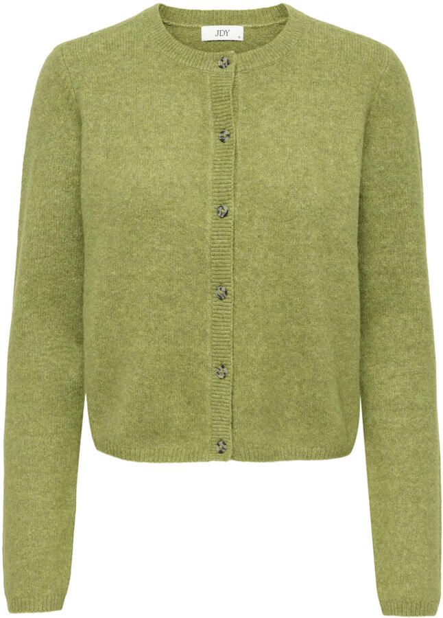 JDY aansluitend gebreid vest met wol groen