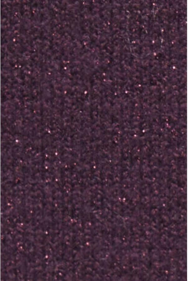 JDY aansluitende gebreide trui met glitters aubergine - Foto 2