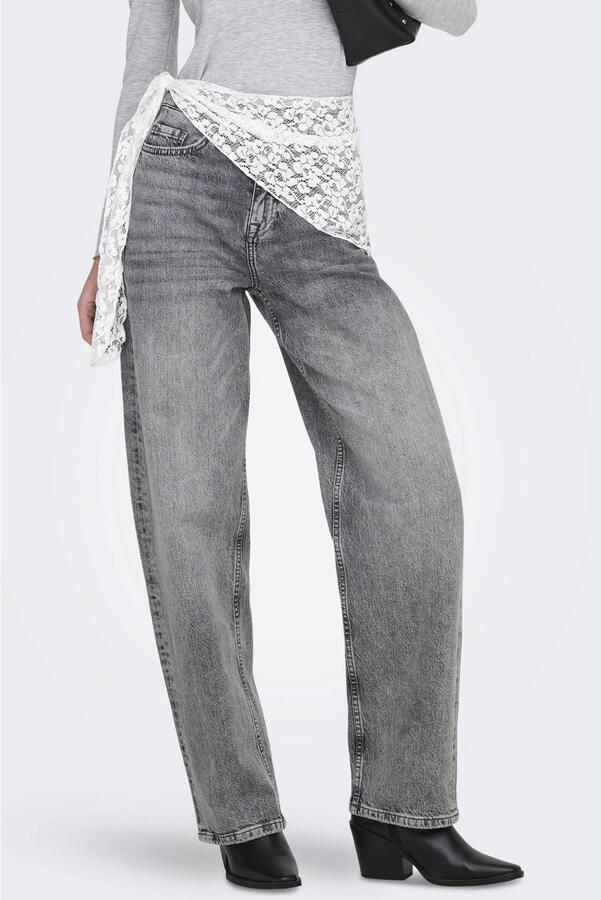 JDY bailey Hw Barrel Jeans Mg Dnm jeans grijs