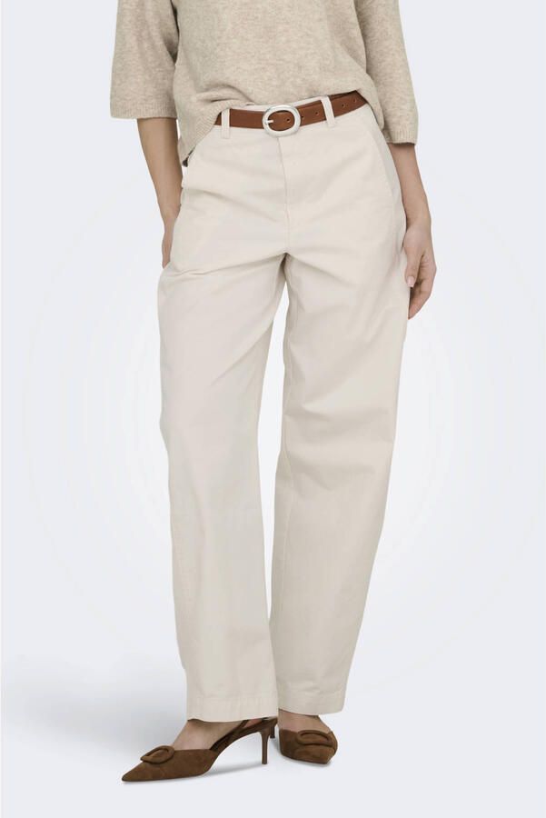 JDY barrel high waist broek wit