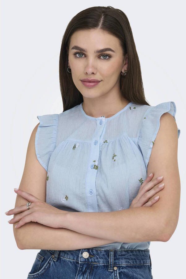 JDY blouse blauw - Foto 2