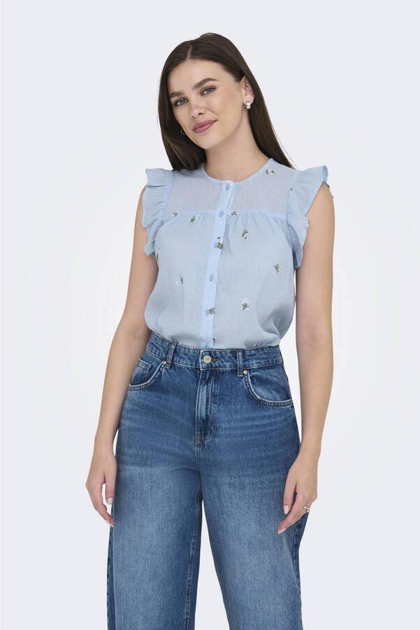 JDY blouse blauw - Foto 3