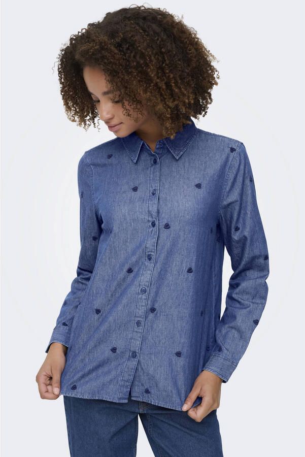 JDY Overhemd LOVE L S EMBR SHIRT