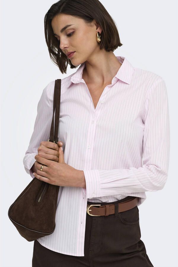 JDY blouse met krijtstreep lichtroze