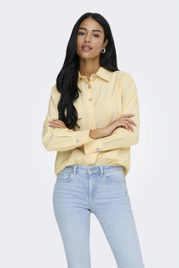 JDY blouse met streep geel