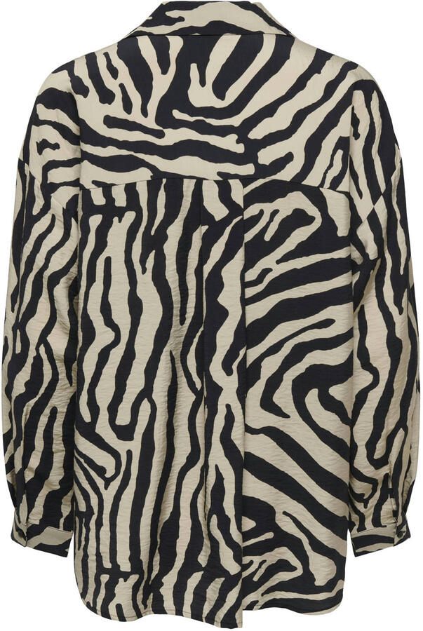 JDY blouse met zebraprint zwart - Foto 3