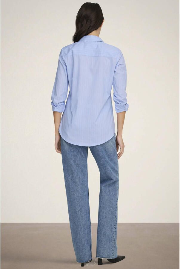 Jacqueline de Yong Lichtblauwe Pinstripe Damesoverhemd Blue Dames - Foto 2
