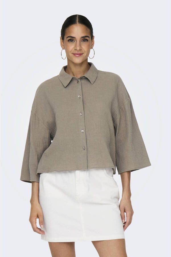 JDY Theis Life 3 4 Cropped Blouse Dames