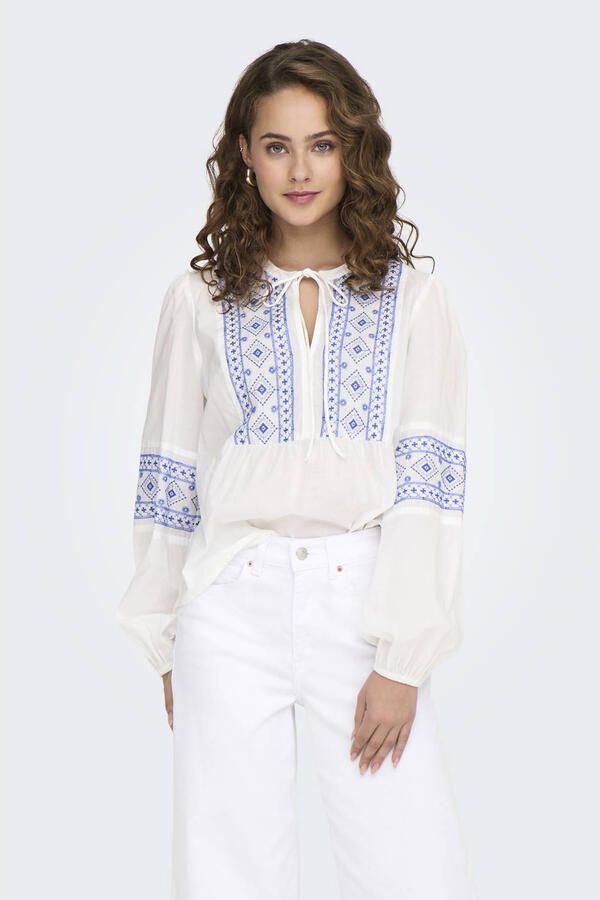 JDY Lulu Embroidery LS Shirt Dames - Foto 2
