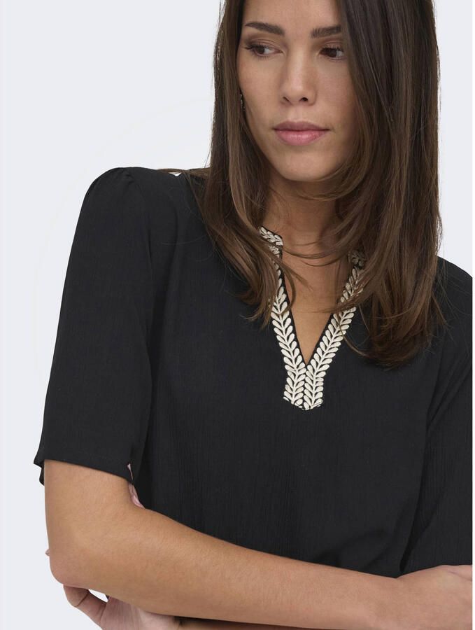 JDY blousetop met textuur zwart - Foto 2