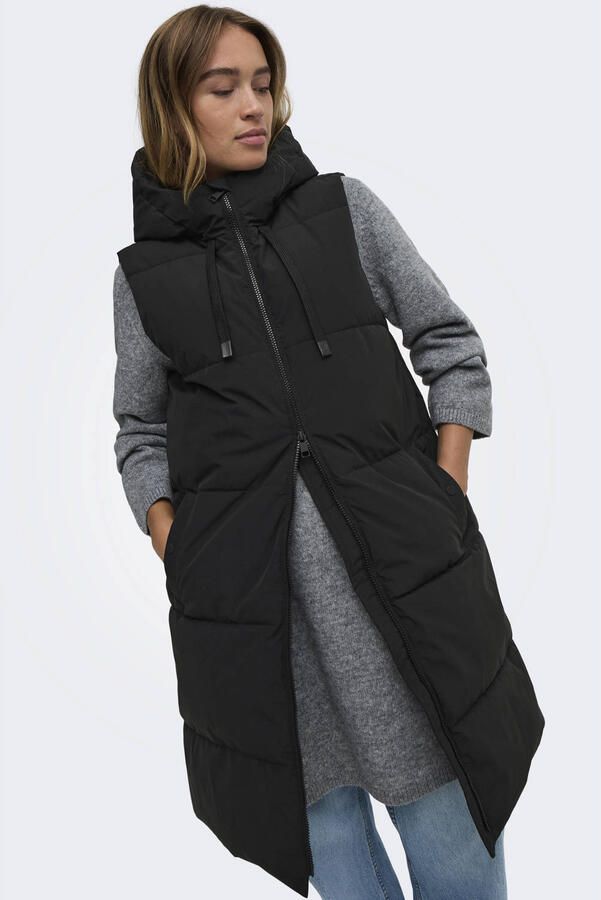 JDY Blair Long Hooded Puffer Bodywarmer Dames