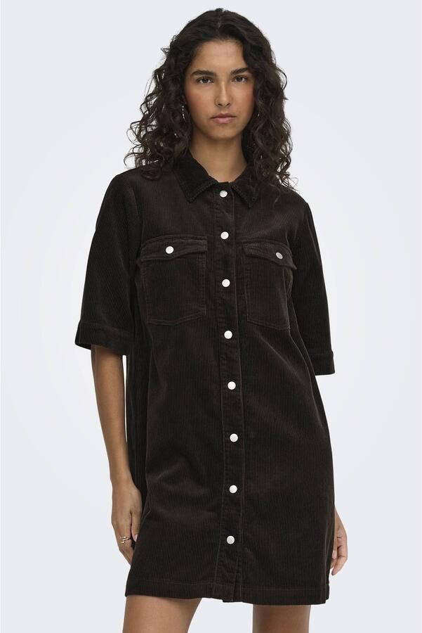 JDY corduroy blousejurk bruin