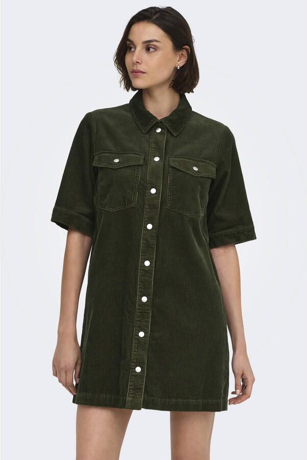 JDY corduroy blousejurk groen - Foto 2