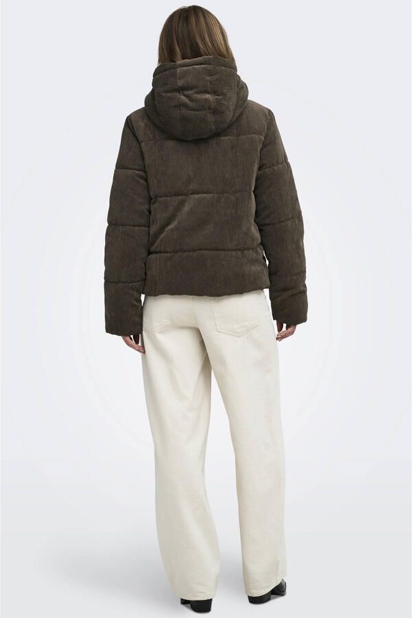 JDY corduroy winterjas bruin - Foto 3