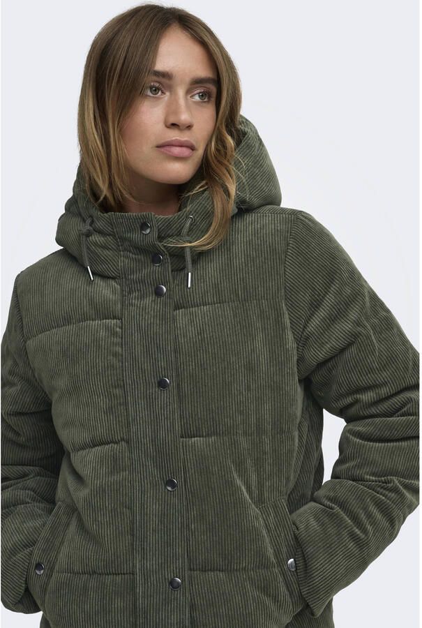 JDY corduroy winterjas groen - Foto 3