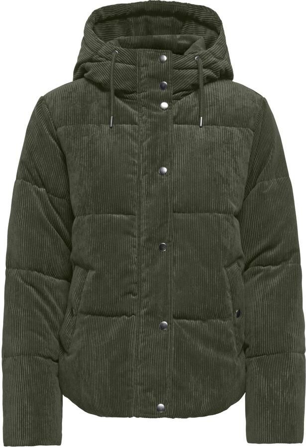 JDY corduroy winterjas groen - Foto 2