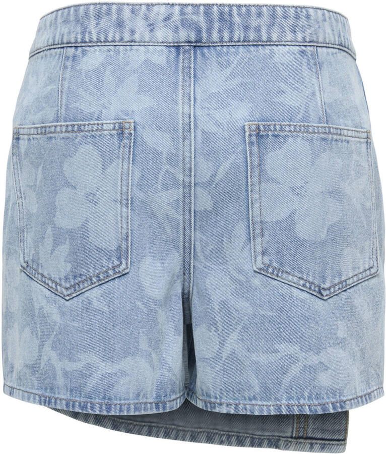 JDY denim gebloemde skort met borduursels lichtblauw denim - Foto 3