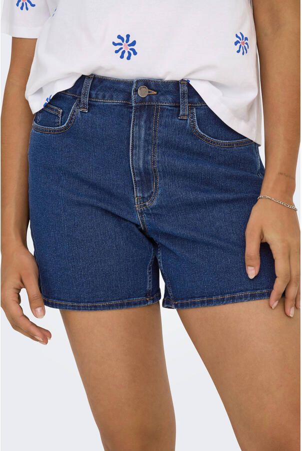 JDY denim slim regular waist short dark blue denim - Foto 2