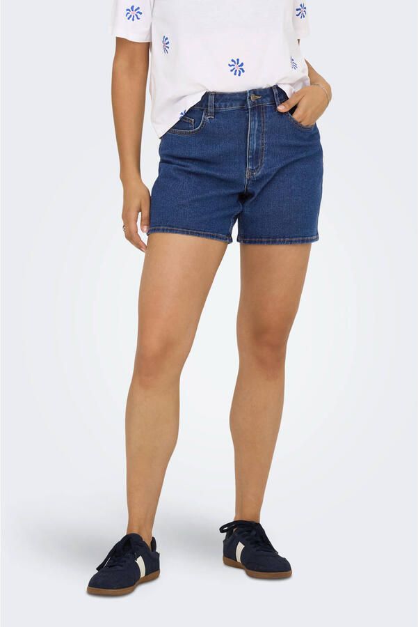 JDY denim slim regular waist short dark blue denim - Foto 3