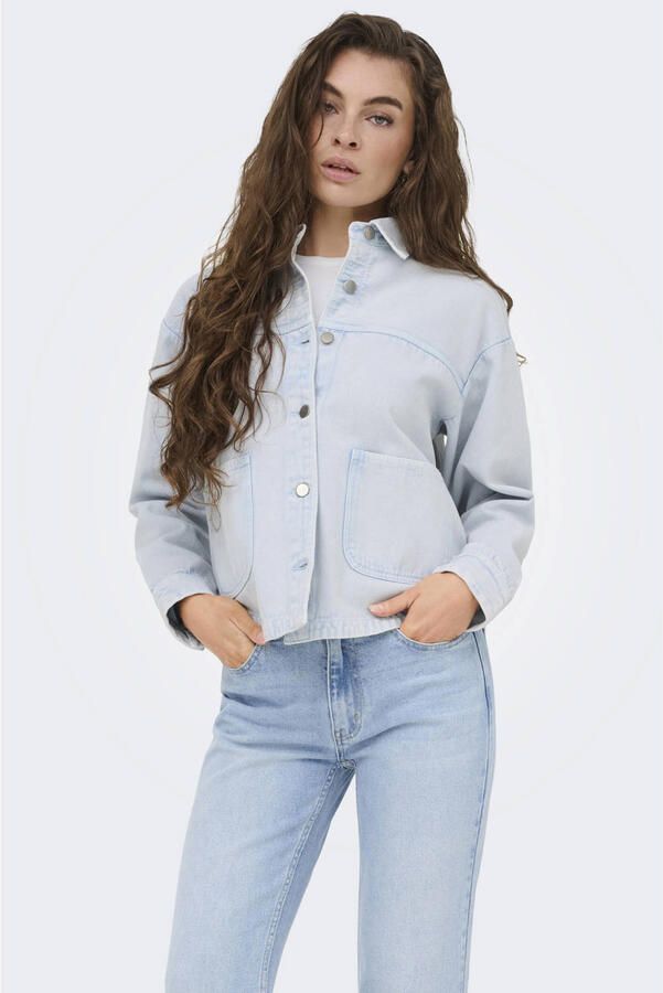 JDY denim spijkerjas lichtblauw - Foto 3