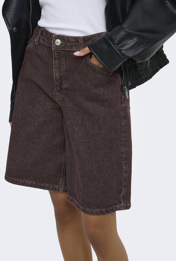 JDY denim straight bermuda donkerbruin - Foto 2