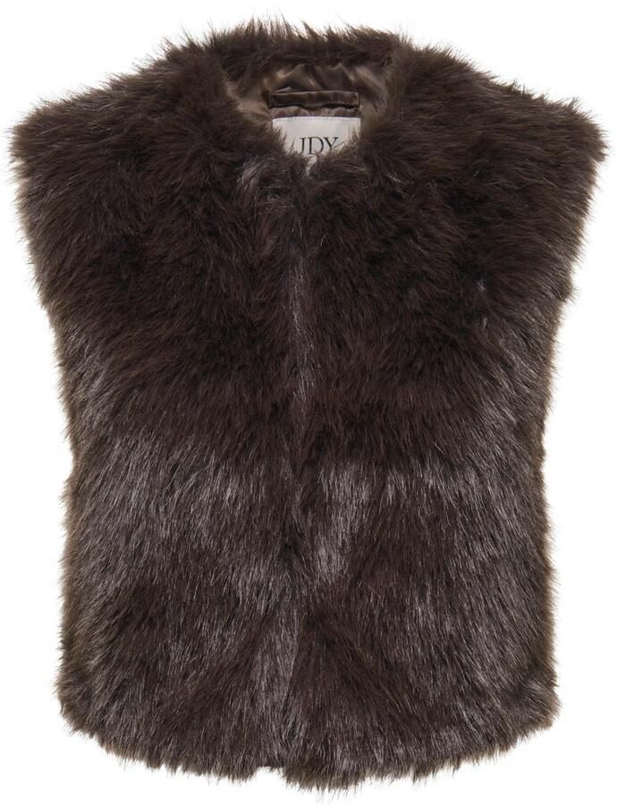 JDY faux fur bodywarmer bruin - Foto 2