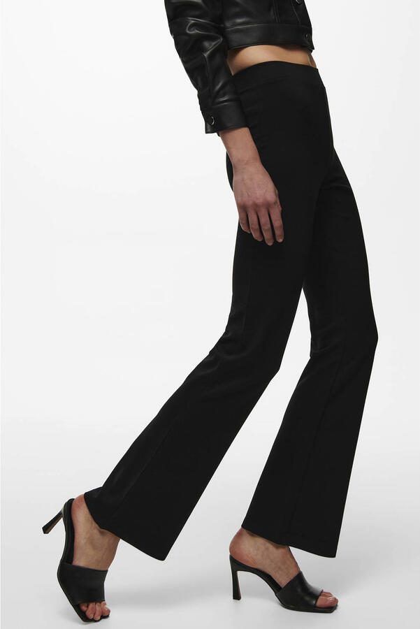 Jacqueline de Yong Zwarte broek met elastische taille Black Dames - Foto 2