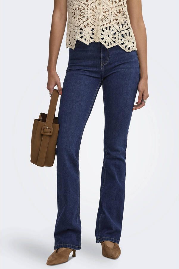 JDY frida Hw Skinny Bootcut Dnm Noos flared jeans donkerblauw