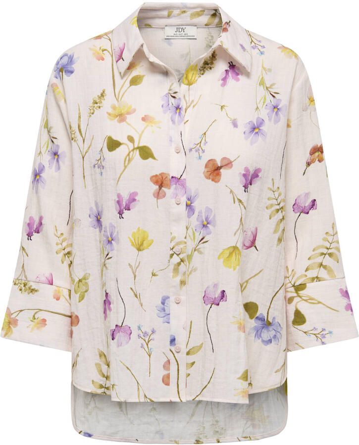 JDY gebloemde blouse ecru