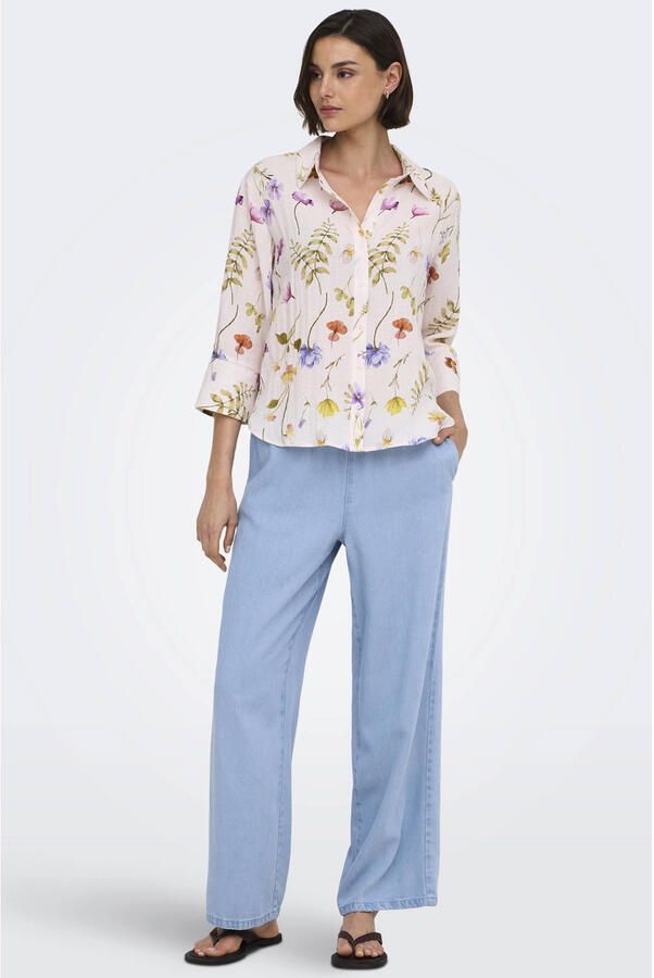 JDY gebloemde blouse ecru - Foto 2