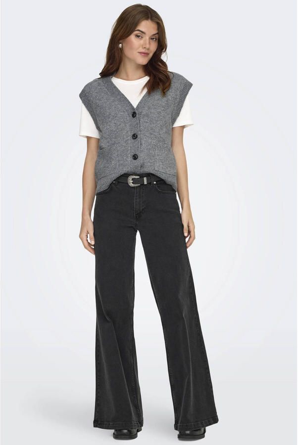 JDY gebreid vest grijs - Foto 2