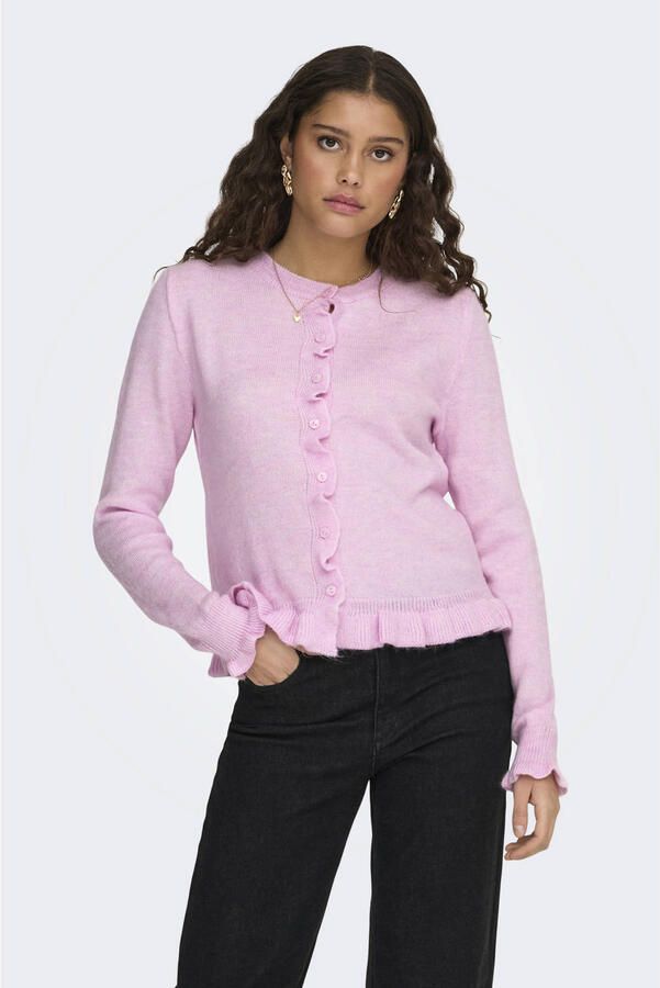 JDY gebreid vest roze