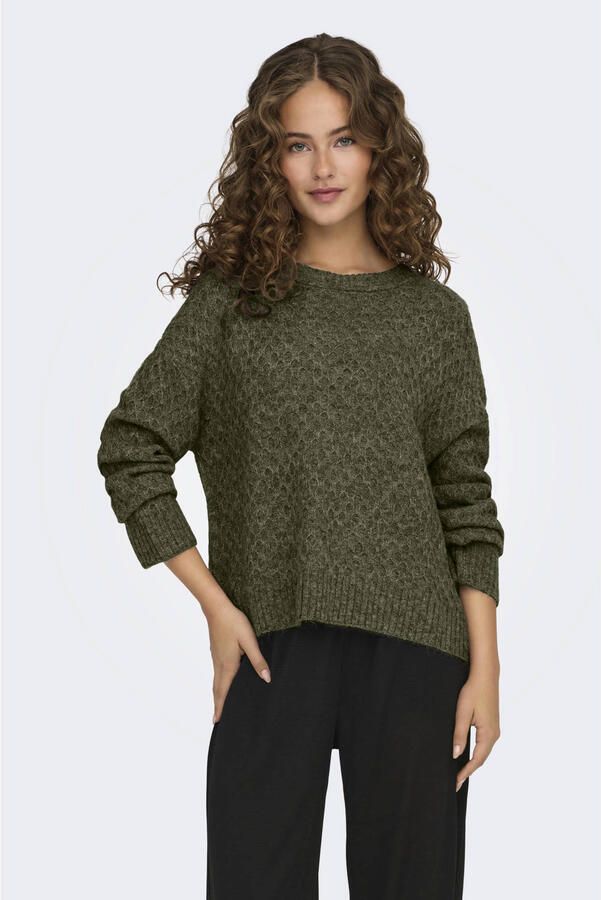 JDY gebreide trui donkergroen - Foto 3