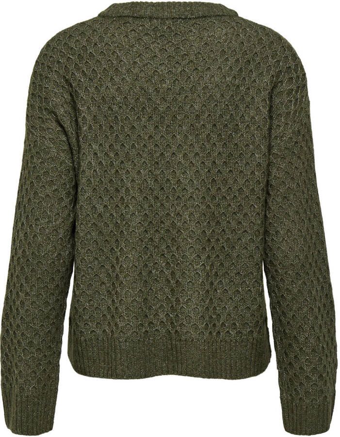 JDY gebreide trui donkergroen - Foto 1