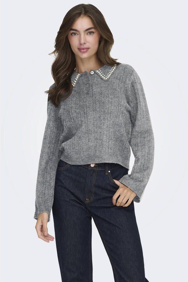 JDY April Life Pearl Collar Sweater Dames - Foto 4