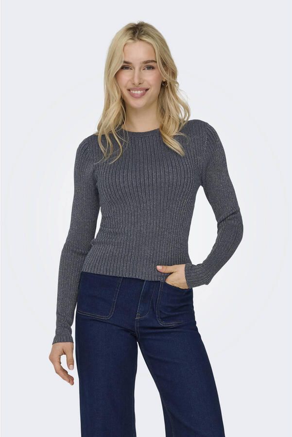 JDY Plum Lurex Knit Sweater Dames