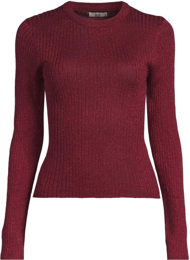 JDY Plum Lurex Knit Sweater Dames