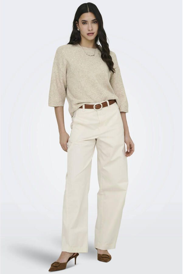 JDY gebreide trui met wol beige - Foto 3