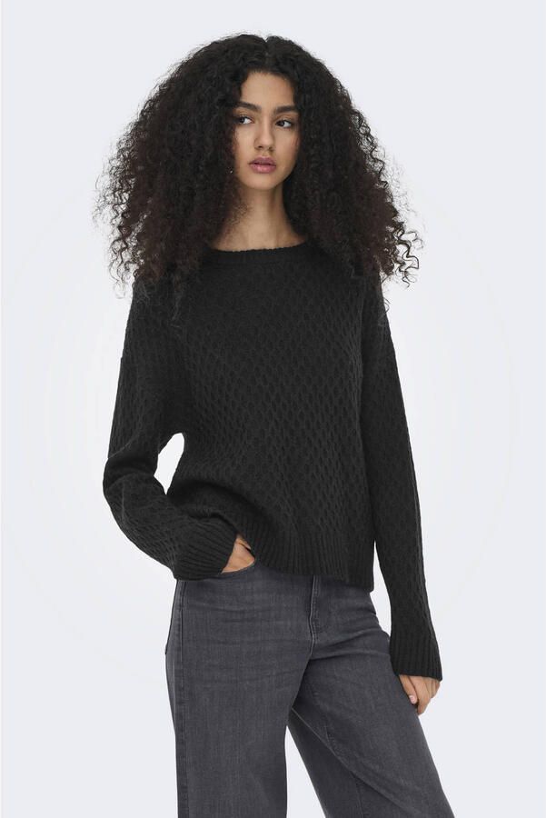 JDY gebreide trui zwart - Foto 2