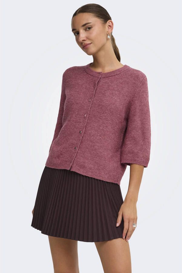 JDY gebreide vest met wol roze