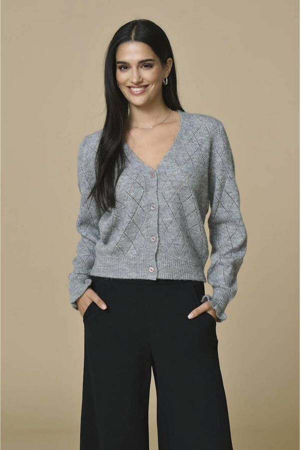 JDY Vest LETTY L S V-NECK STRUC CARDI KNT NOOS - Foto 2