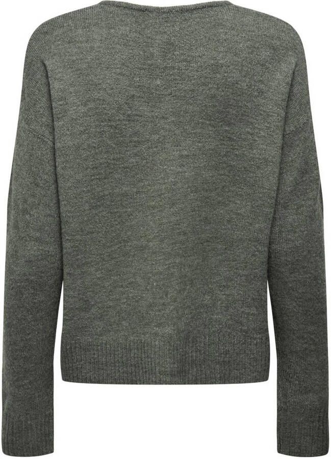 Jacqueline de Yong Lange Mouw V-hals Trui Vrouwen Green Dames