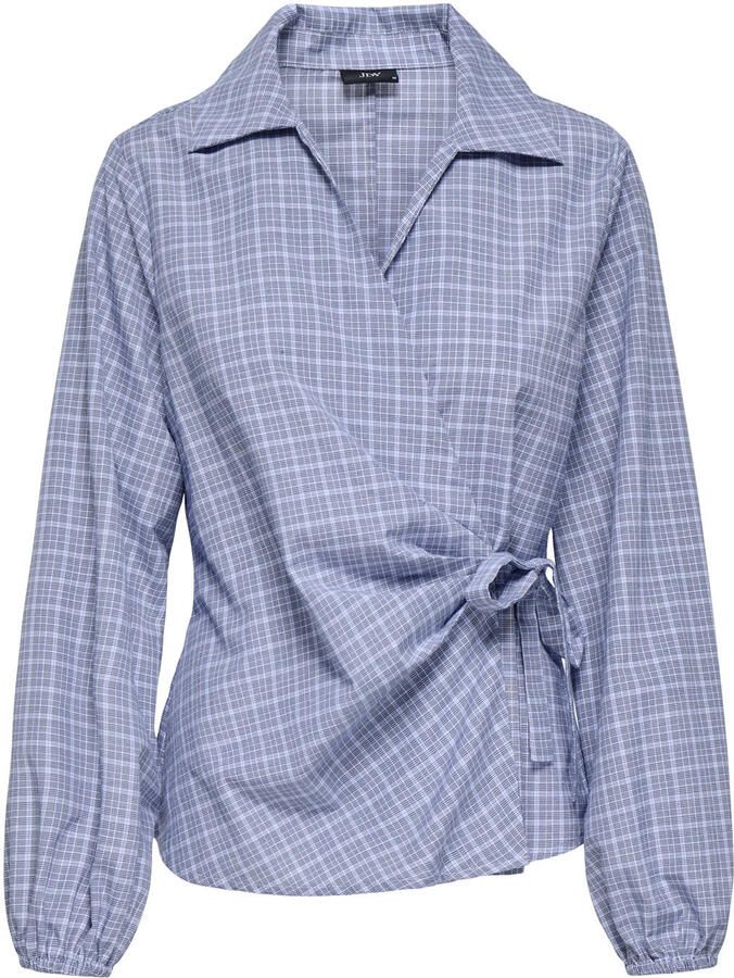 JDY geruit blouse blauw