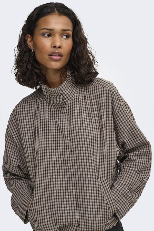 JDY geruit jacket bruin - Foto 3