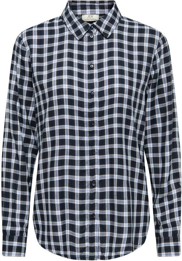 JDY geruite blouse zwart